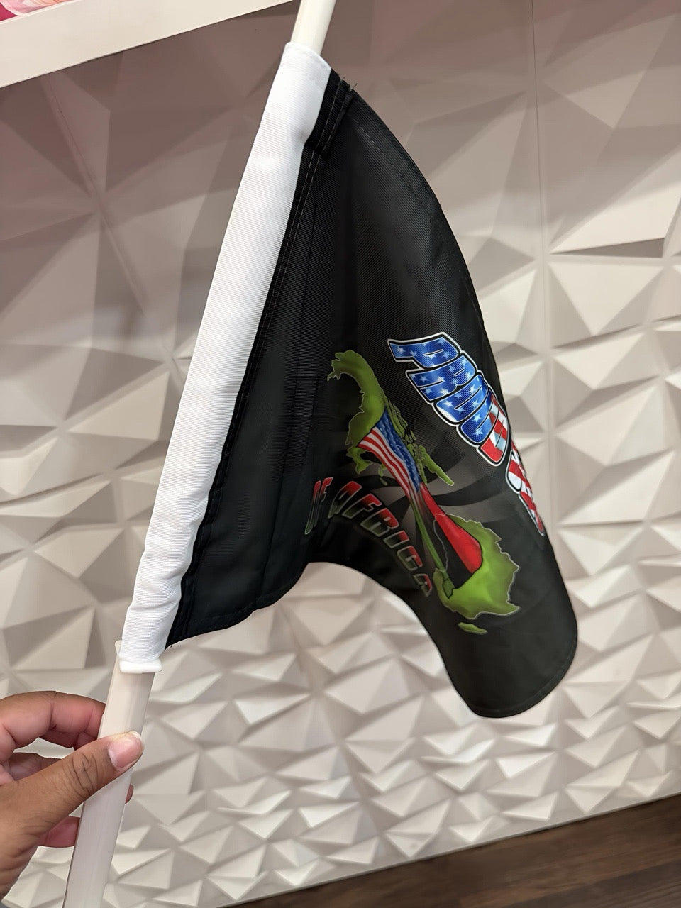 Proud seed car flag
